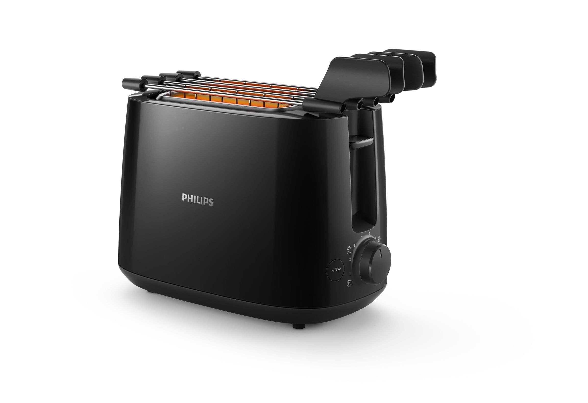 Philips Hd2583/00 Tostapane 1000 Watt Bianco/Silvertta