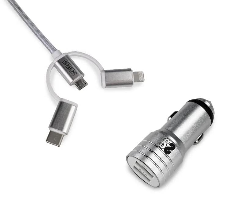 SUBBLIM SUB-CHG-4CC001 Caricabatterie per dispositivi mobili Universale Argento Accendisigari Ricarica rapida Auto