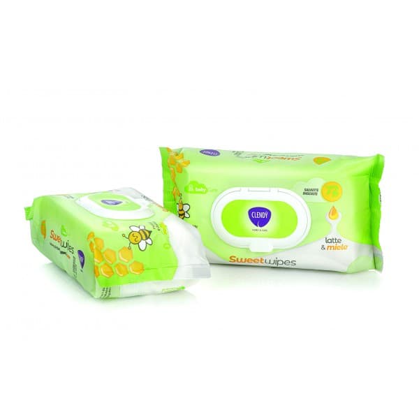 CLENDY BABY SALVIETTE UMIDIFICATE CON POP-UP PZ.72 LATTE E MIELE