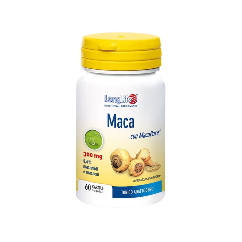 Longlife - LongLife Maca 300 mg per stanchezza fisica e mentale 60 capsule
