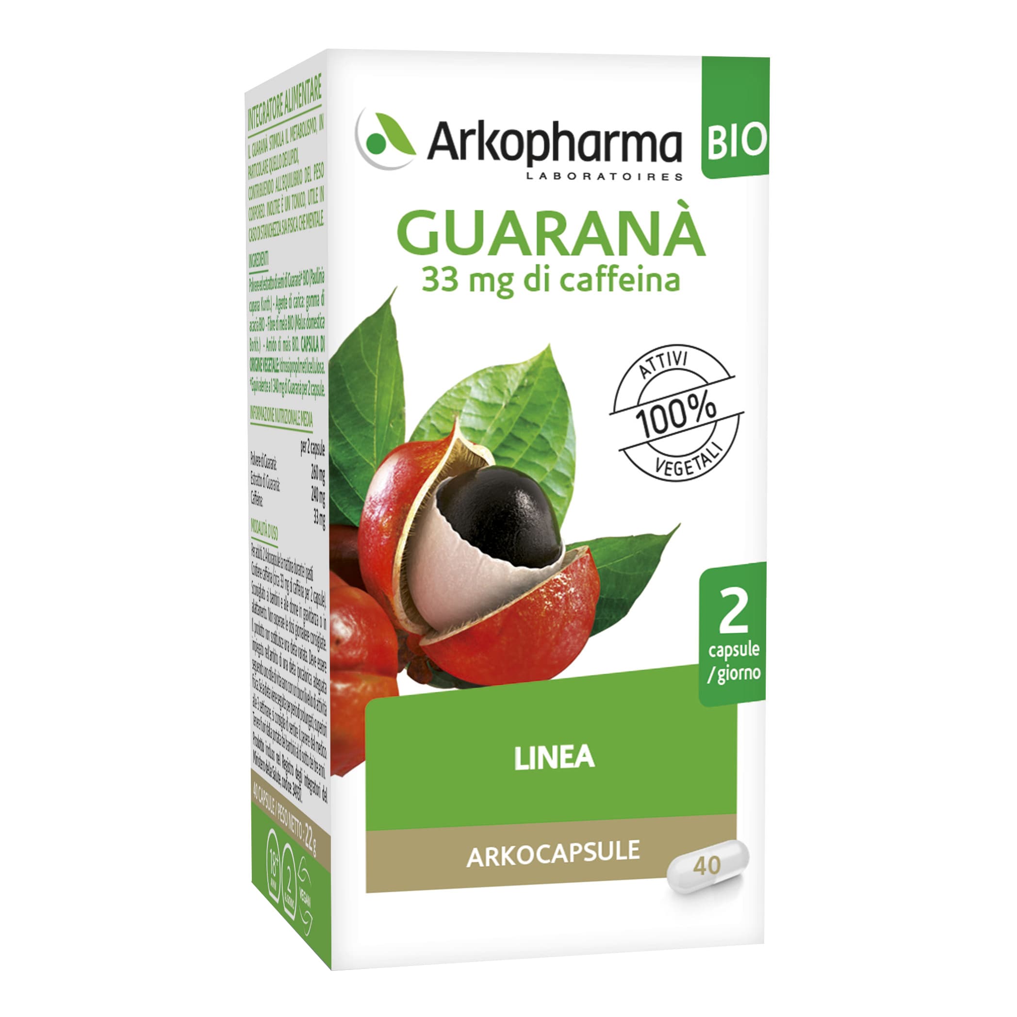 Arkocapsule Guarana Bio 40 Capsule