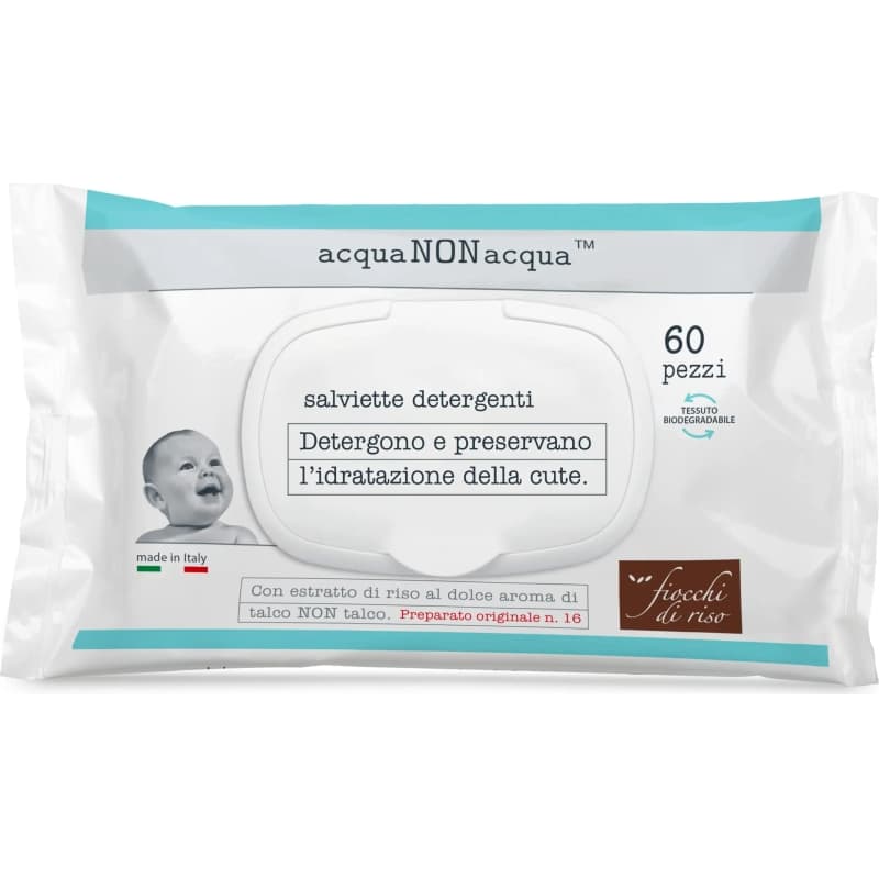FIOCCHI DI RISO Acqua Non Acqua - 60 salviette detergenti