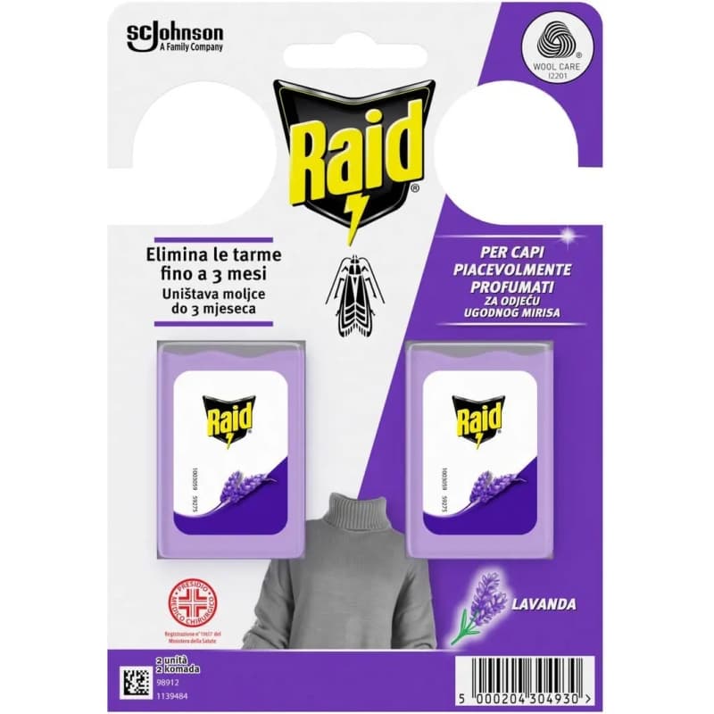 RAID Tarme Gel - 2 Antitarme Alla Lavanda