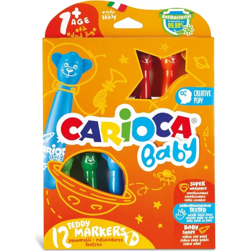 CARIOCA Teddy Markers baby - 12 pennarelli