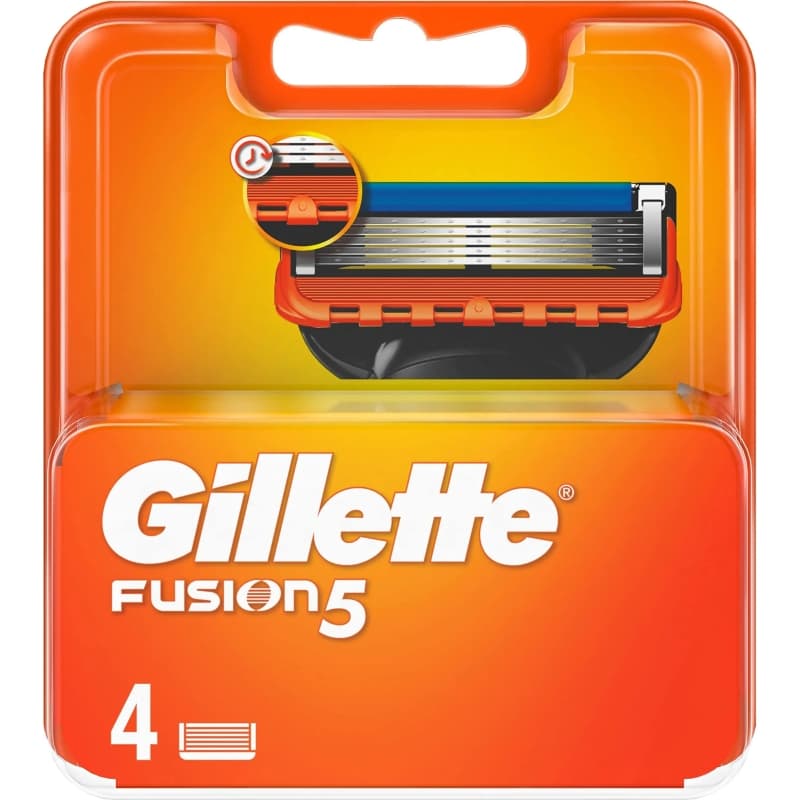 GILLETTE Fusion 5 - 4 Lamette Di Ricambio Per Rasoio