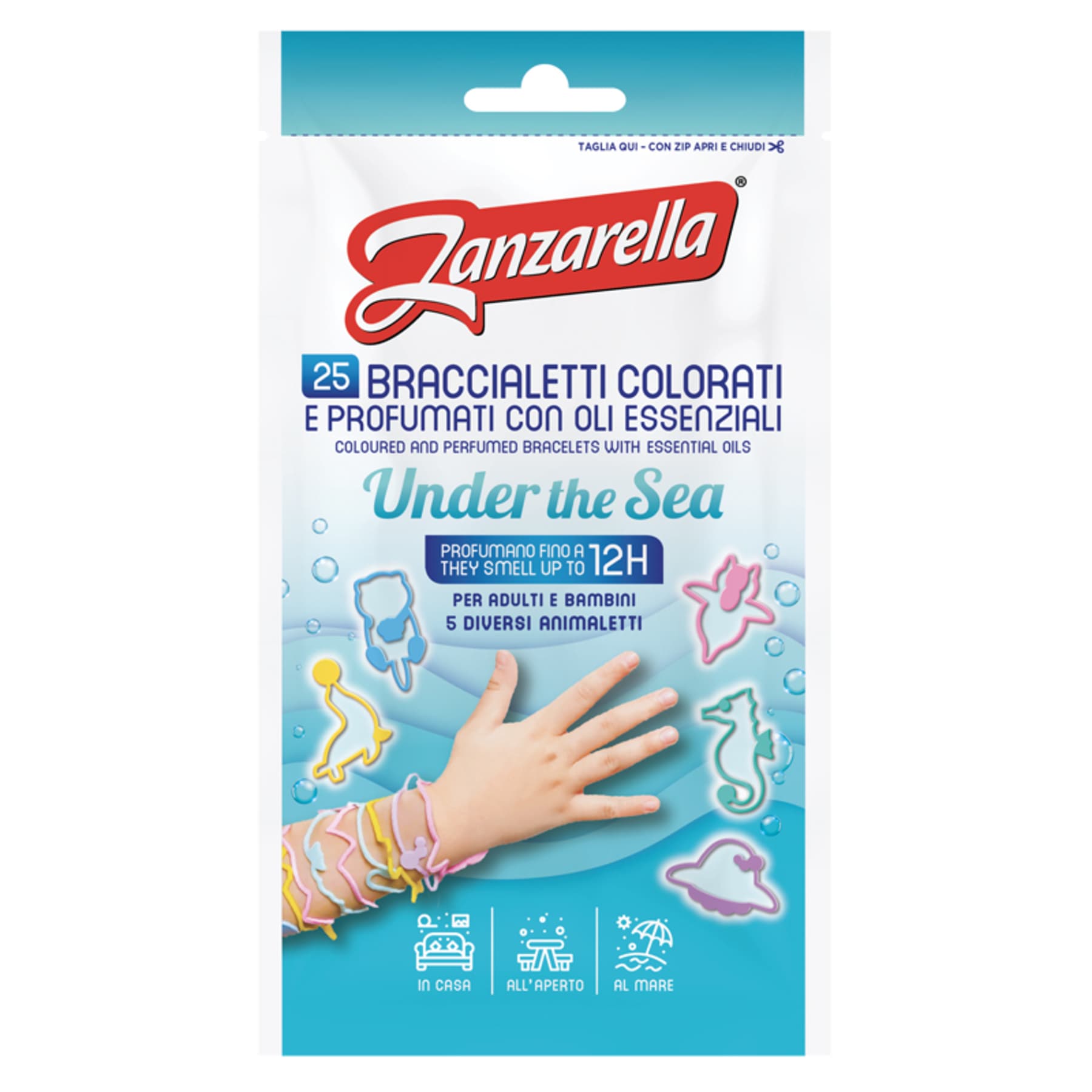 Zanzarella braccialetti antizanzare under the sea (25 pezzi)
