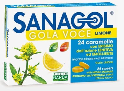 Phyto Garda Sanagol Gola Voce Gusto Limone 24 Caramelle