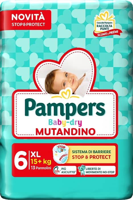 Pampers Baby Dry Pannolino Mutandina Extra Large 13 Pezzi