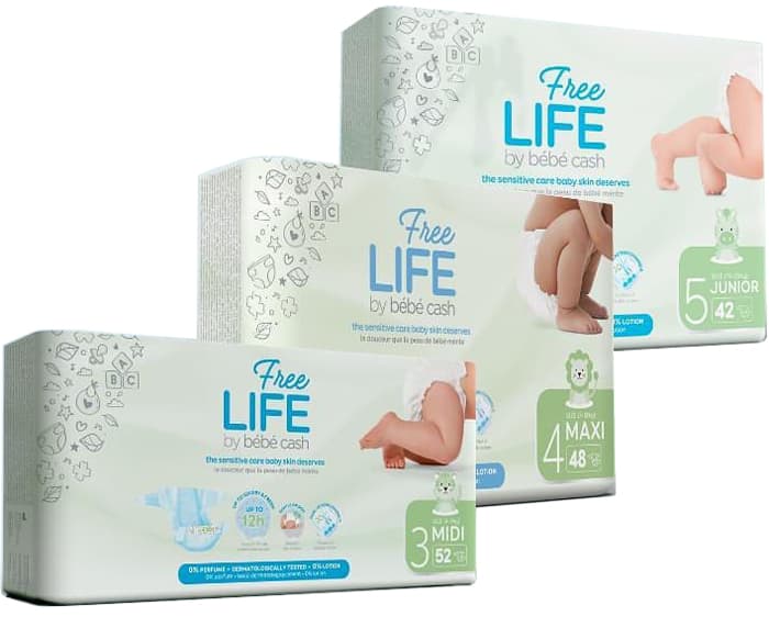 Freelife Bebe Cash Pannolini Taglia 3  midi 52 Pezzi