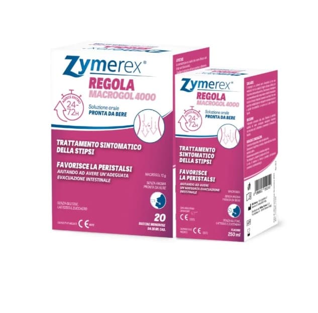 Zymerex Regola Macrogol 4000 Trattamento Sintomatico della Stipsi 20 bustine **