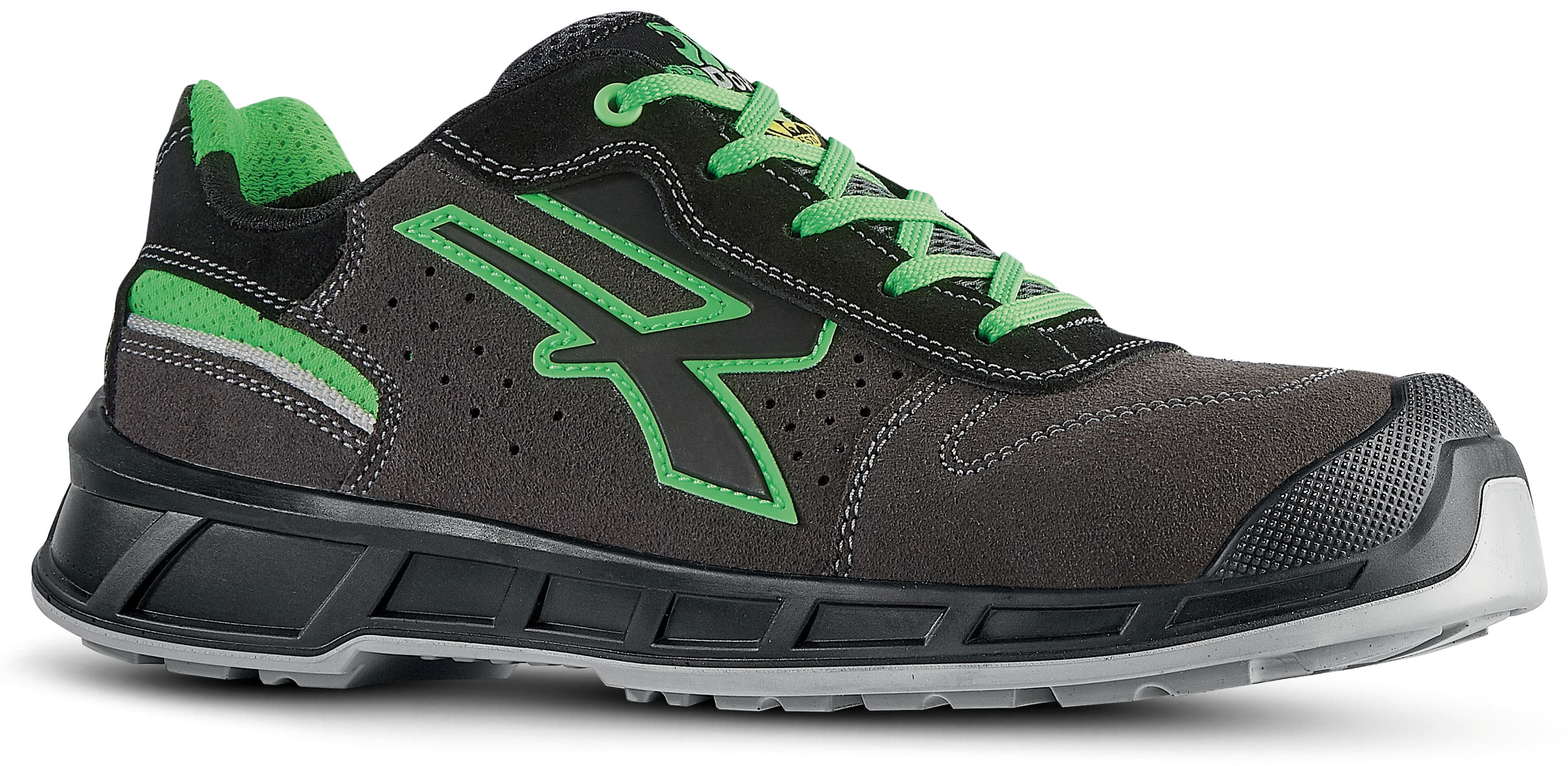 U-Power SCARPE ANTINFORTUNISTICA BASSE S1PS FO SR REDSMART TAYLOR s ESD col.grigio/verde Mis.44 -