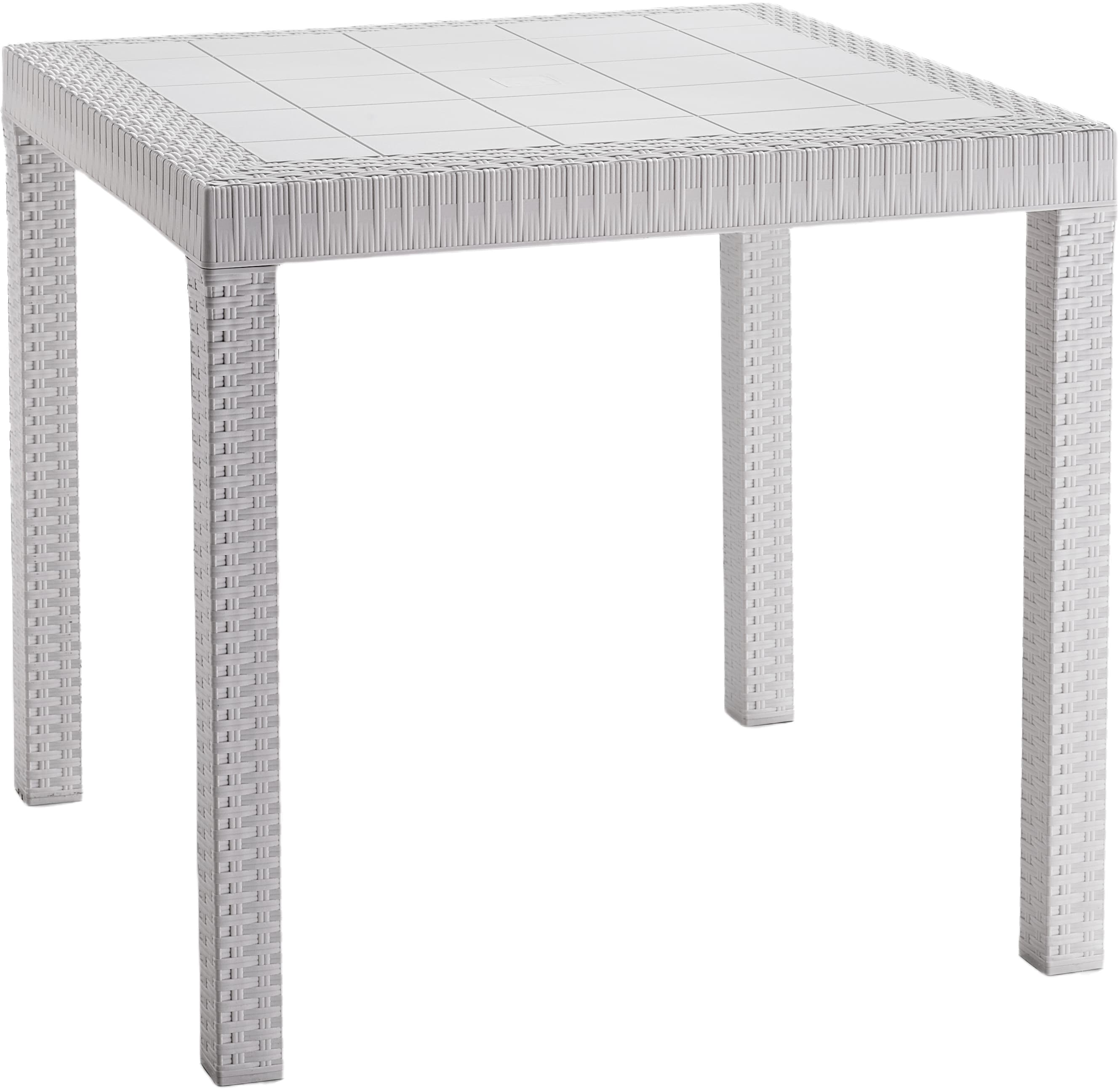 TAVOLO DALLAS cm. 80x80x74 h col. Bianco -