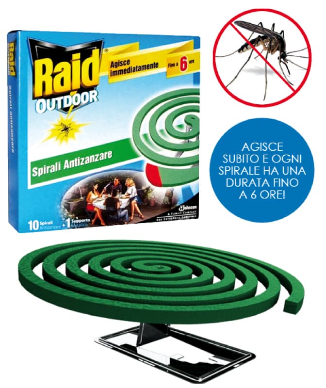 Raid SPIRALI ANTIZANZARE 10 pz. -