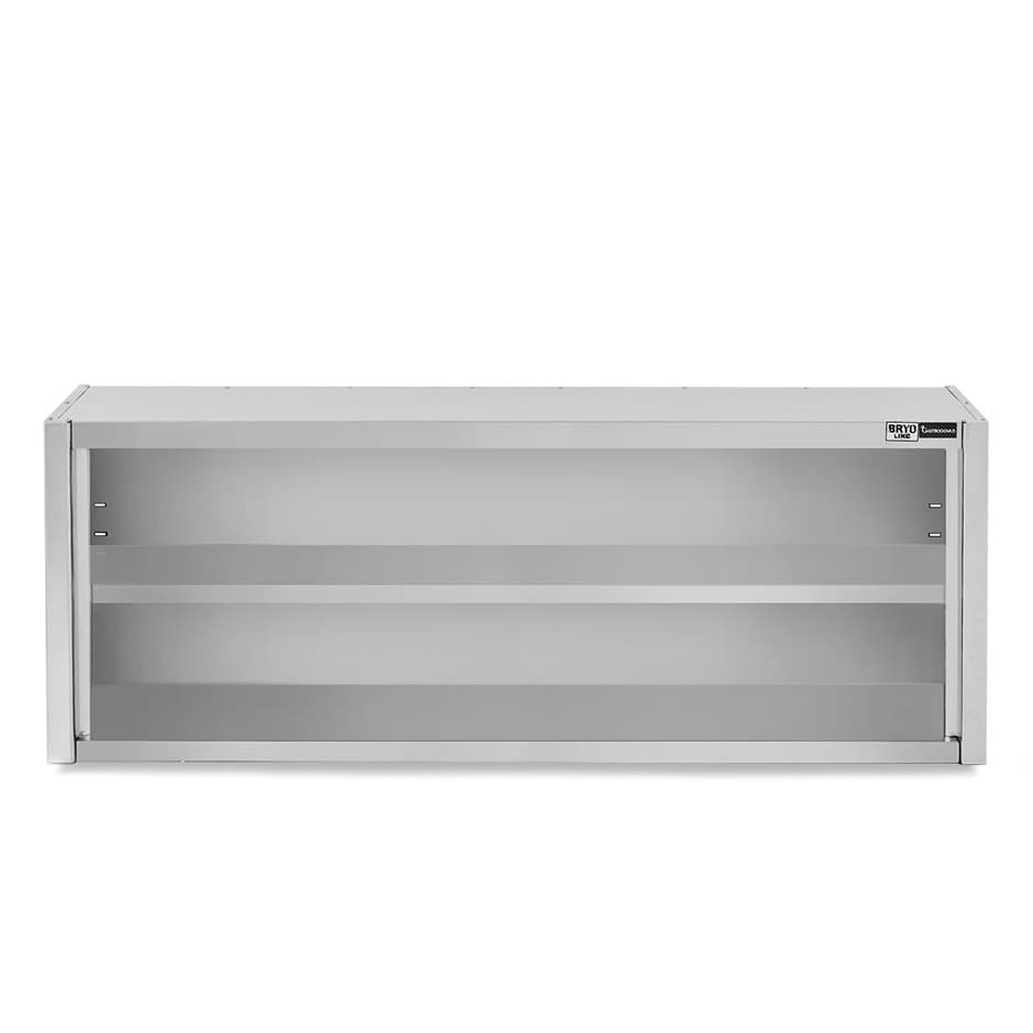Pensile inox a giorno con 1 ripiano, L 1900 mm x P 400 mm x H 660 mm
