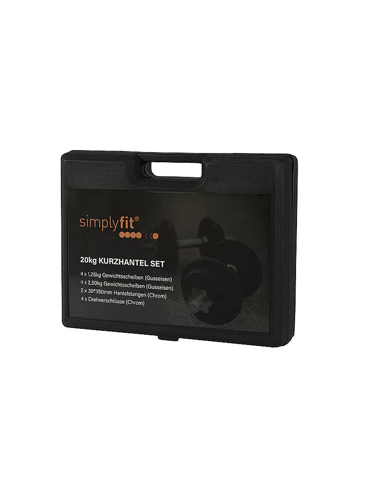 SIMPLY FIT Set di manubri corti da 20 kg nero