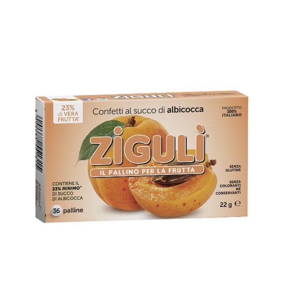 Palline Zigul all'Albicocca - Confezione da 36 Pezzi da 22g