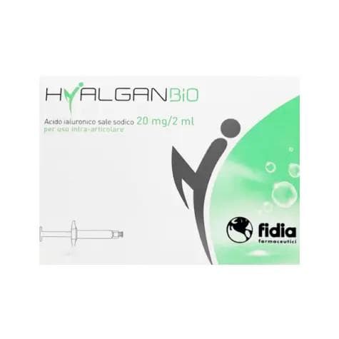 HyalganBio Siringa Intra-Articolare 20mg Acido Ialuronico 5 Pezzi