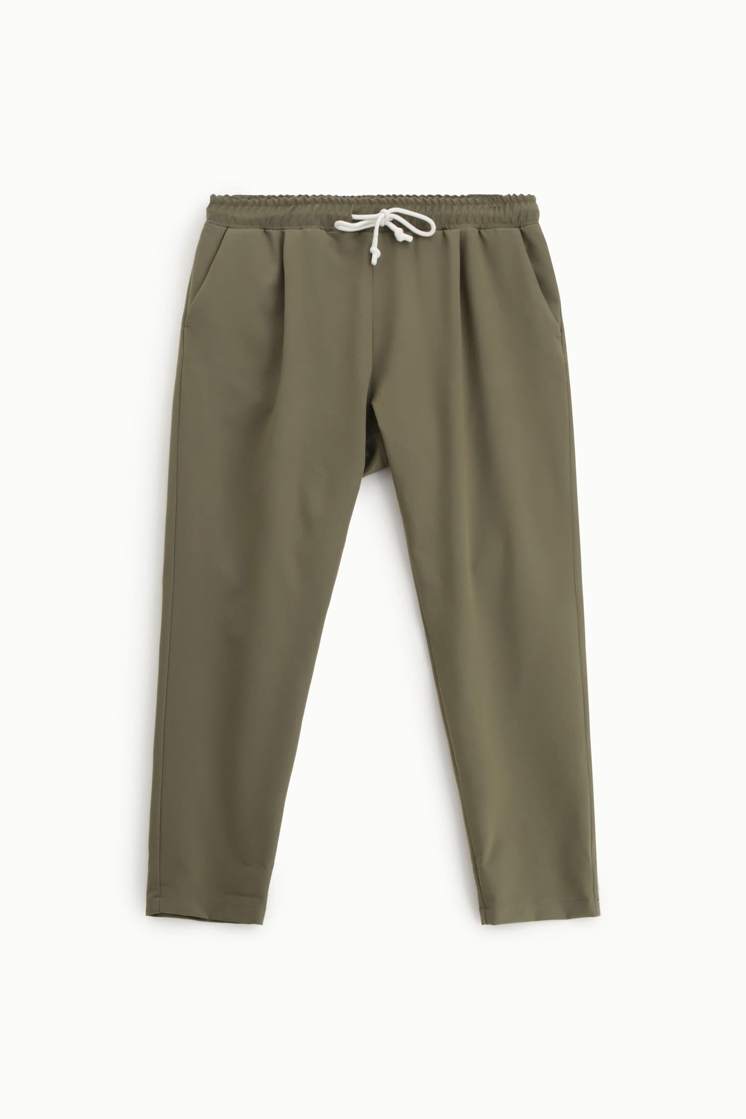 Pantalon jogger avec cordon et revers