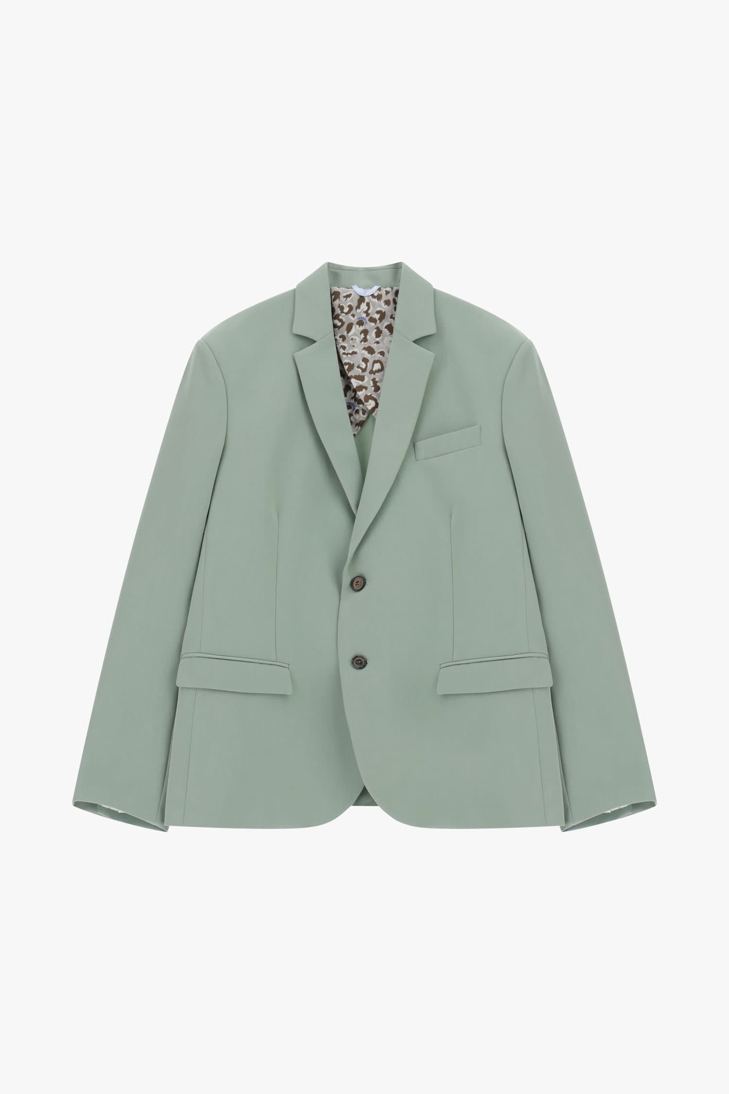 Blazer regular-fit foderato con chiusura a bottoni
