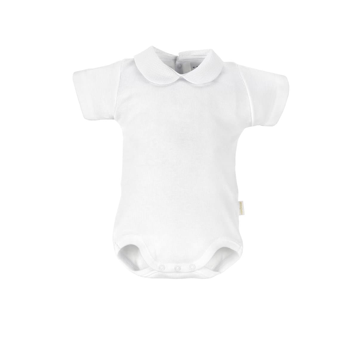 Body Con Collo Manica Corta Interlock Taglia 24 Blanco Unico Cambrass