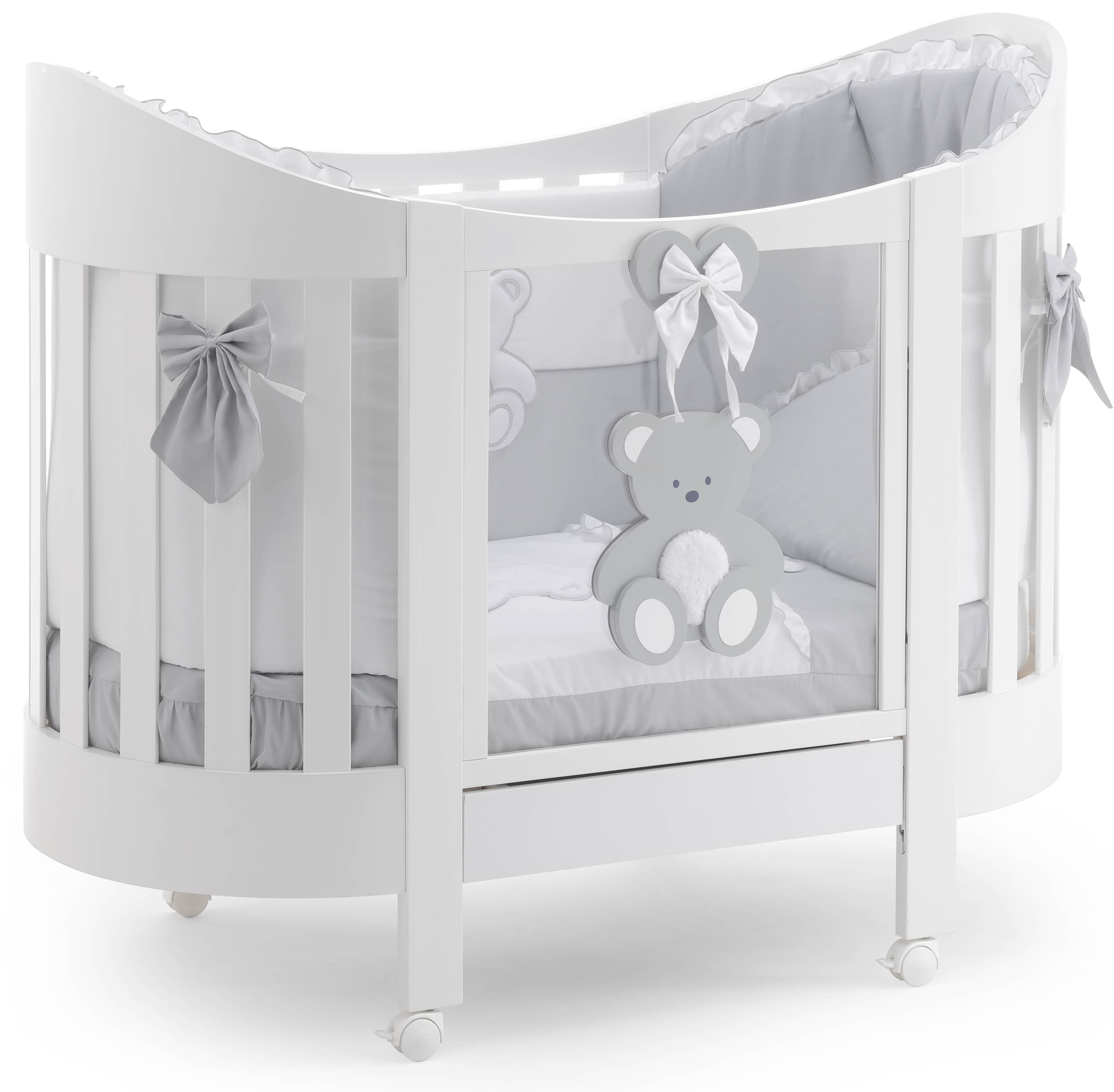 Lettino Ovale Lunetta Italbaby Peluche Tortora