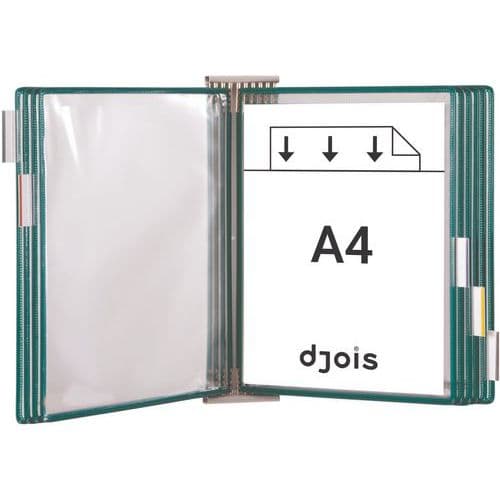 Supporto Murale A4 Elemento su ccessivo 10 car telline verde,