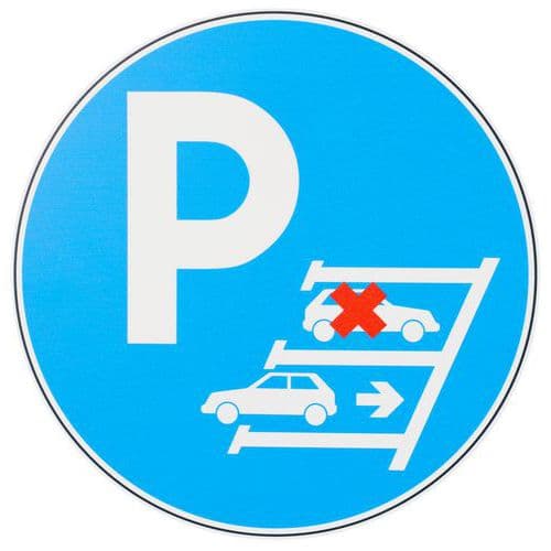 Cartello - Parcheggiare in retromarcia - PVC - 200mm,