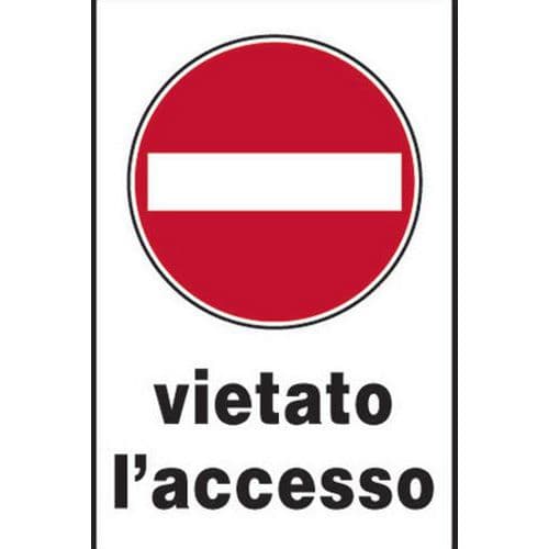 Cart. Alluminio Vietato l'accesso 300x200mm,