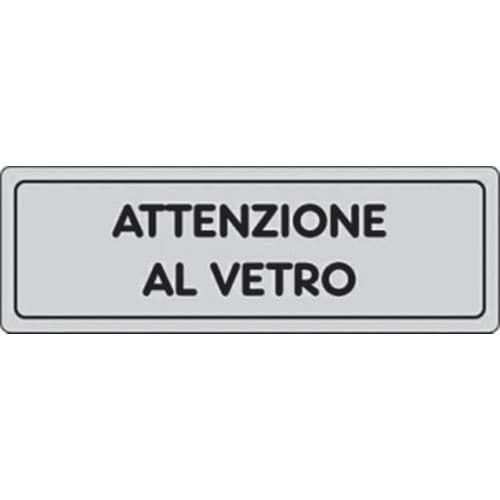 Cart. Alluminioattenzione Al 300x100mm Vetro,