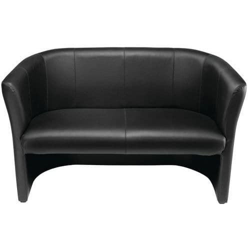 Poltrona CLUB 2 posti nera Nero,