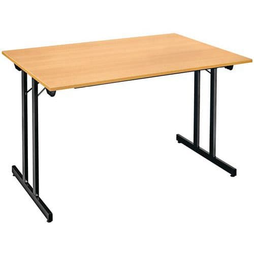 Tavola pieghevole multiuso 140 X 70 CM Faggio/Nero,