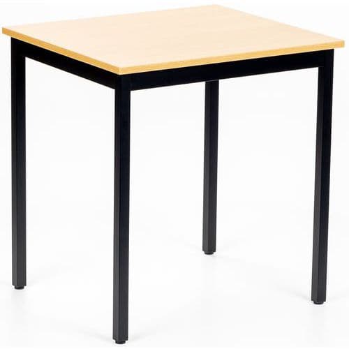 Tavolo da riunione 70X60 ripiano faggio/gambe nere,