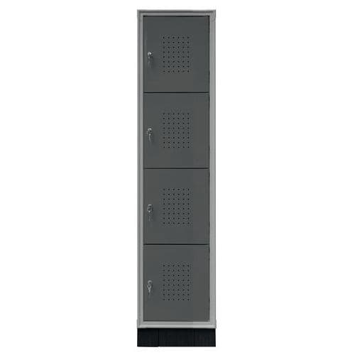 Armadio casellario 4 vani 1 colonna 40X50X175h GRIGIO-MZ,
