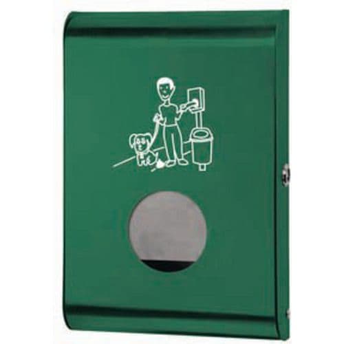 Distributore di sacchetti per deiezioni canine Acciao Galvanizzato Verde 600 sacchetti,