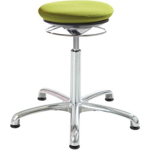Sgabello pilates, molla a gas bassa, verde 3D, base in alluminio,