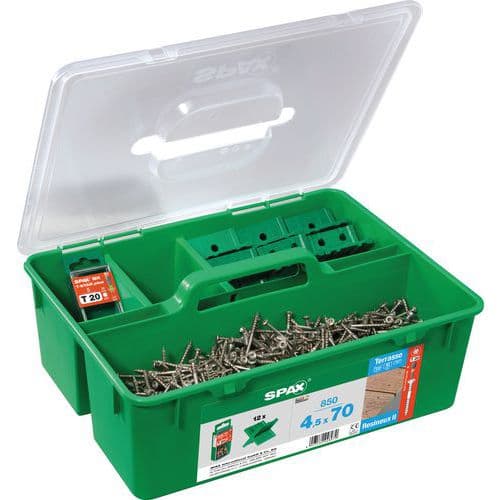 Kit di fissaggio da copertura in legno resinoso Ø 4,5X70,