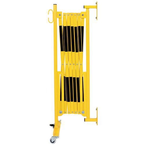 Barriera allungabile giallo/nero con rotelle-3,6m,
