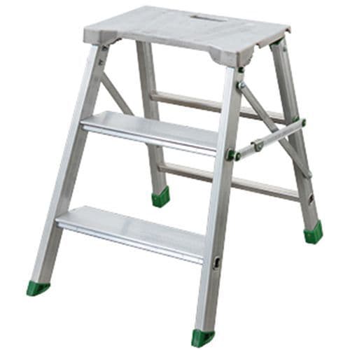 Sgabello professionale pieghevole d'alluminio 2gr + pedana,