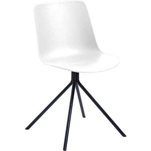 Sedie DN piedi Spider colore nero seduta bianco,