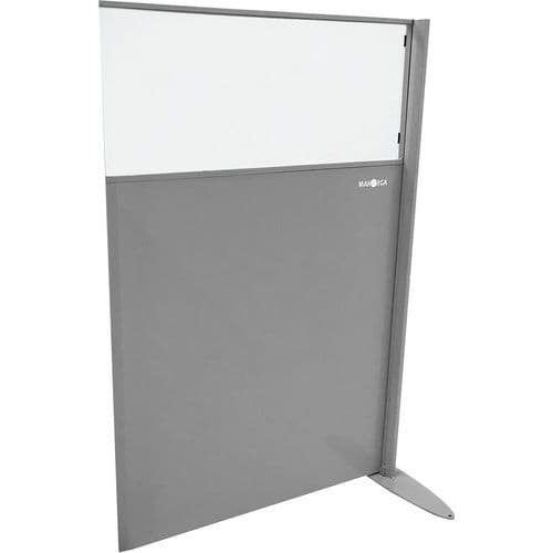 Parete di separazione semi-lamiera/plexi 150 cm elem suc,