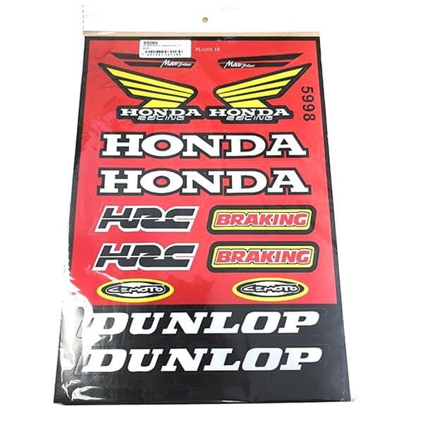 Foglio Adesivi Honda / Dunlop 33x22cm