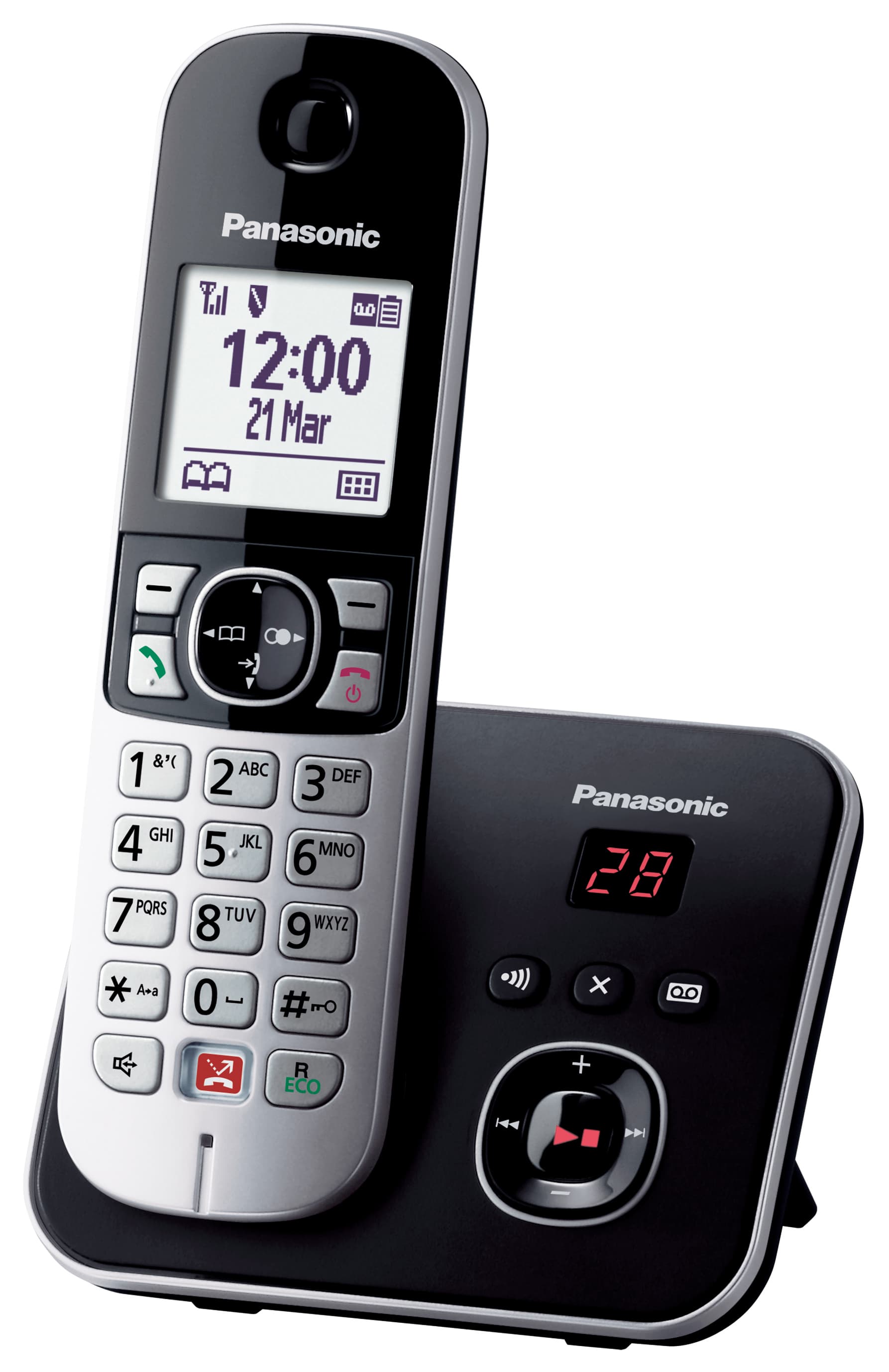 Panasonic Telefono cordless digitale con segreteria telefonica KX-TG68