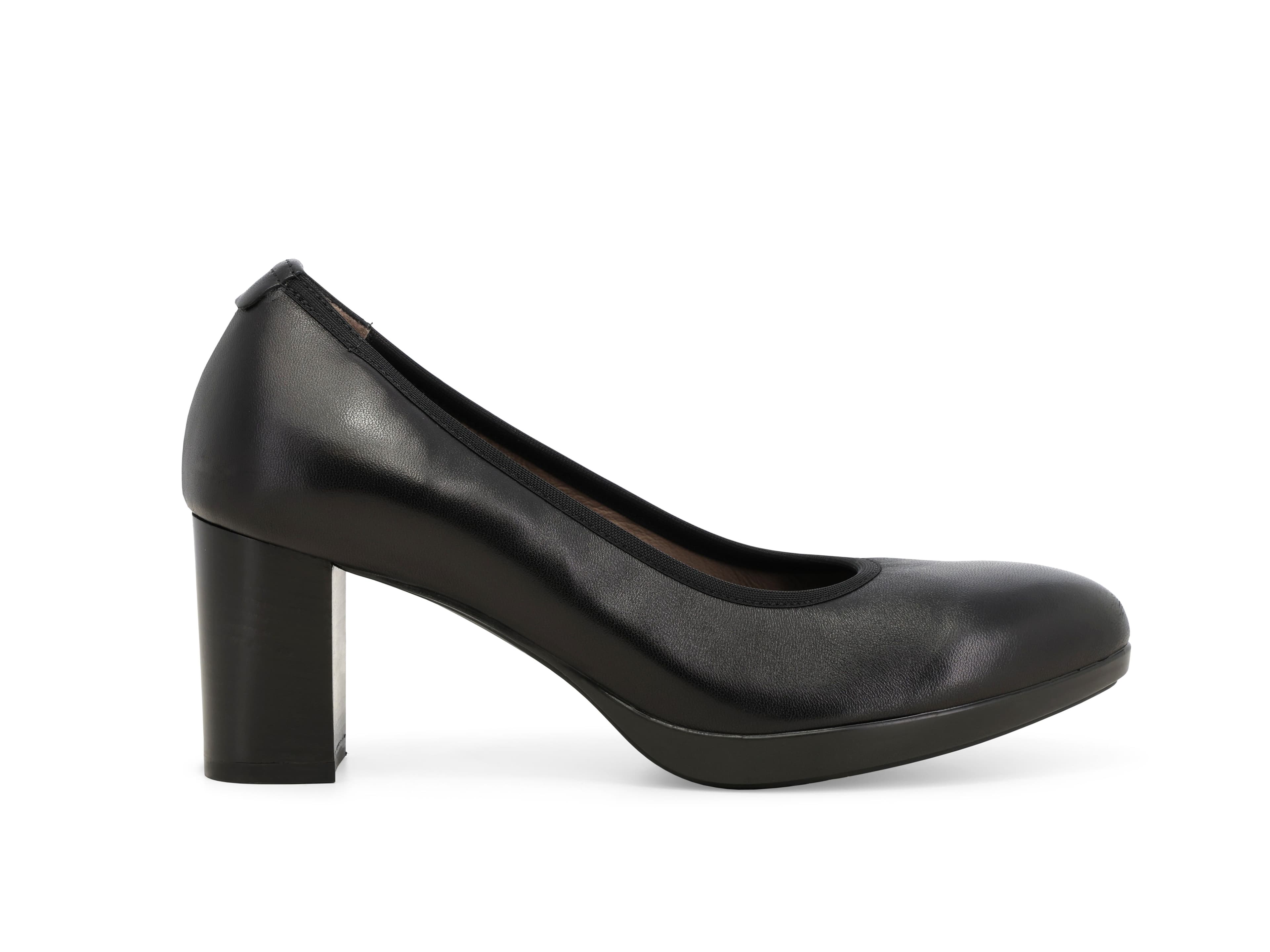 Décolleté donna in pelle marrone d5154q