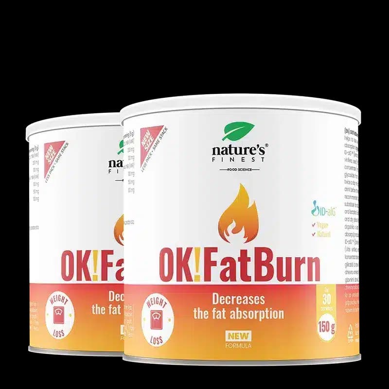 Nature's Finest OK!FatBurn | drink per supporto gestione del peso con ID-alG | L-carnitina, L-tirosina + vitamina C per metabolismo e controllo calori