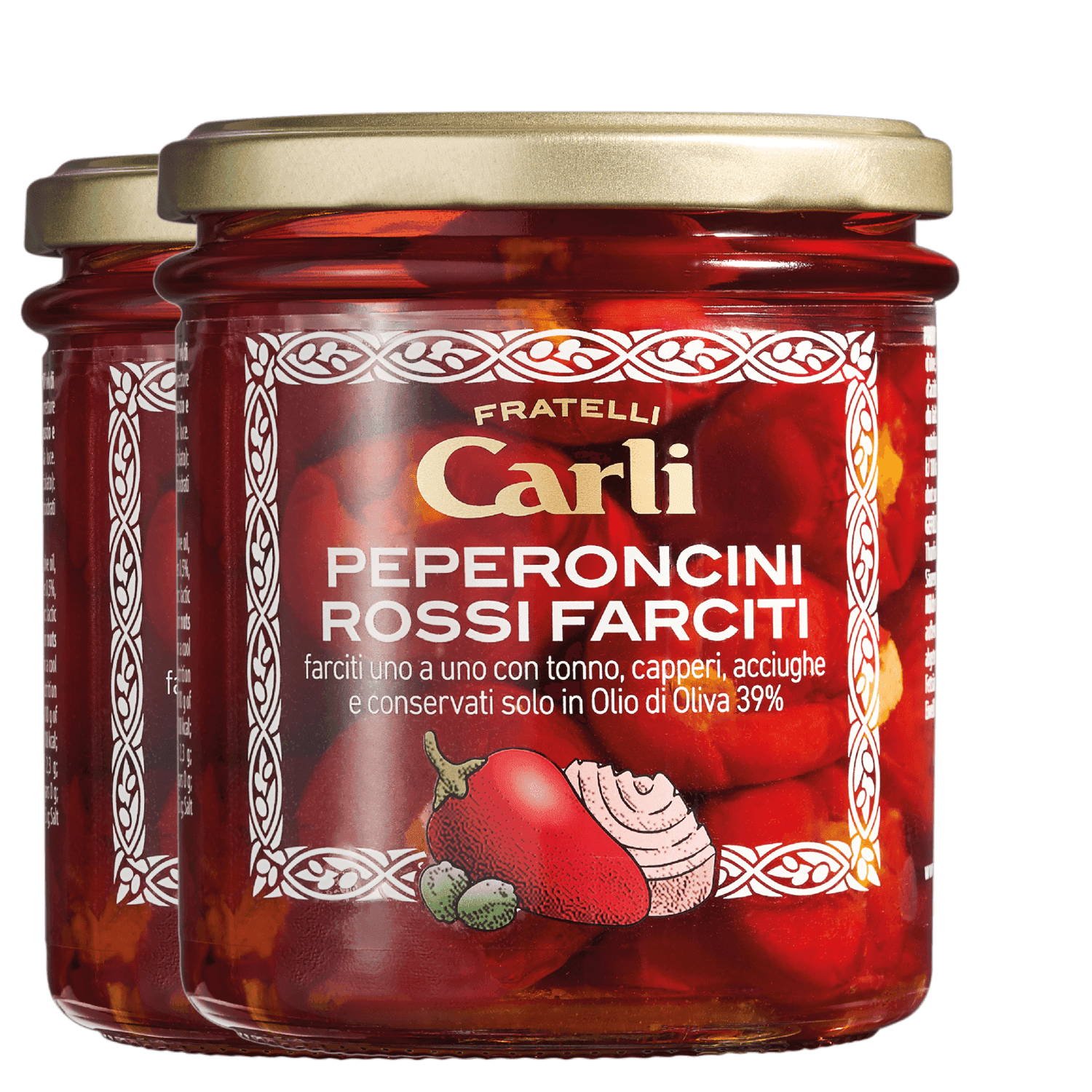 2x280g Peperoncini Rossi Farciti Sott'Olio Gourmet