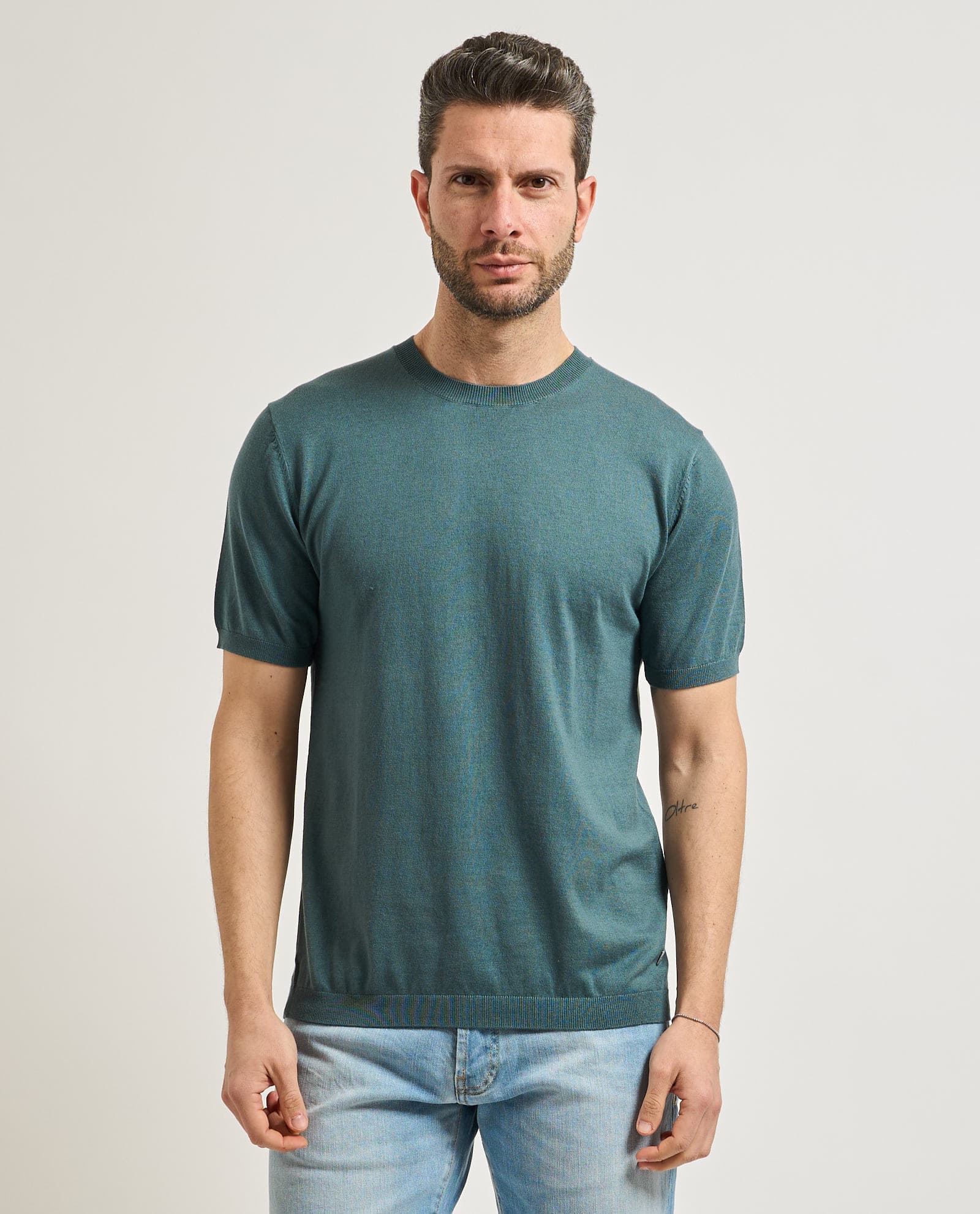 T-shirt in maglia misto seta Liu Jo uomo