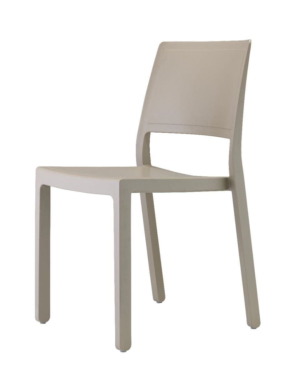Set di Sedie da Esterno modello Kate, 6 pezzi, colore Tortora - SCAB