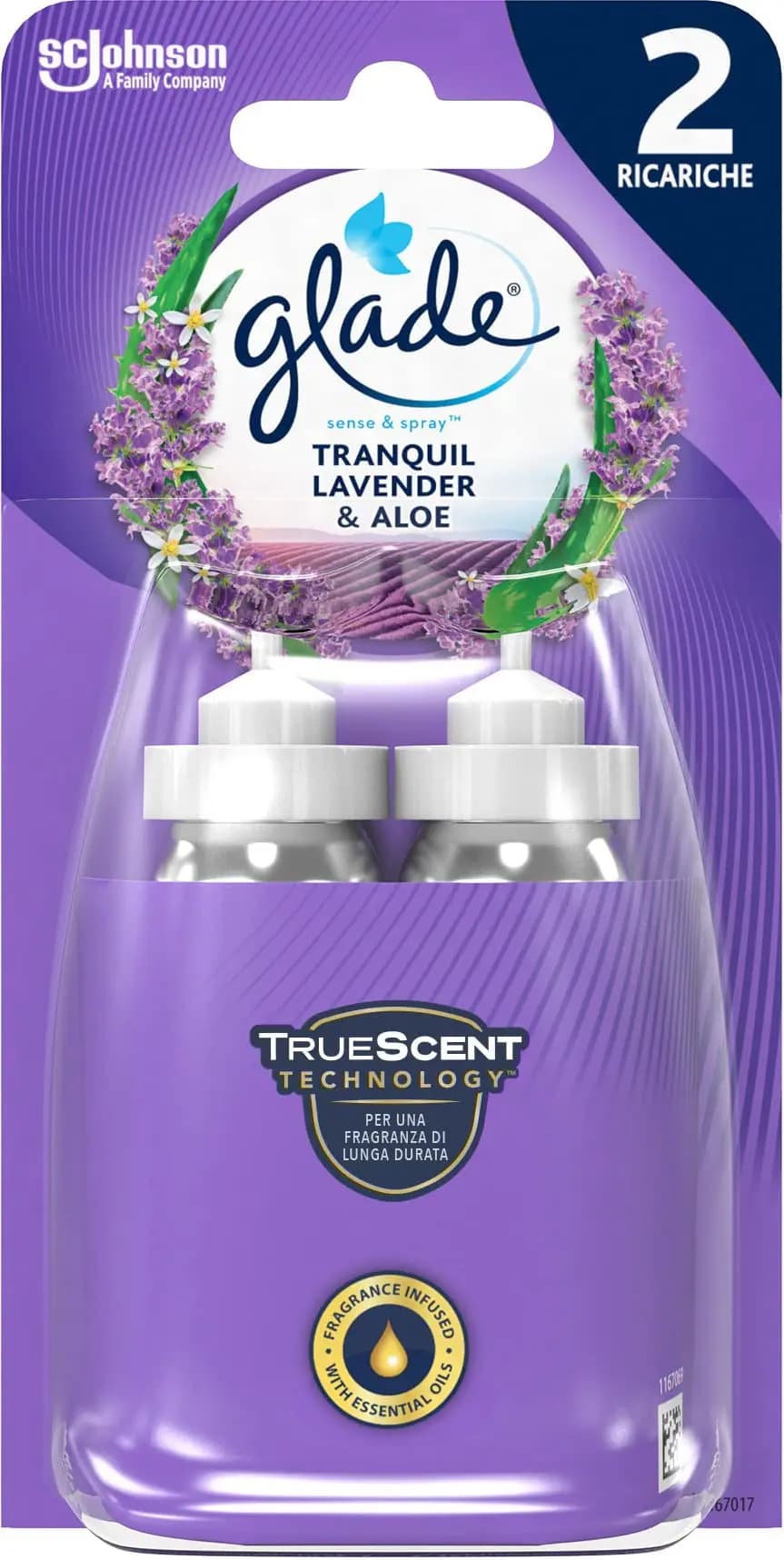 Glade Sense And Spray Doppia Ricarica Lavanda Profumatore Ambiente 2 Pezzi