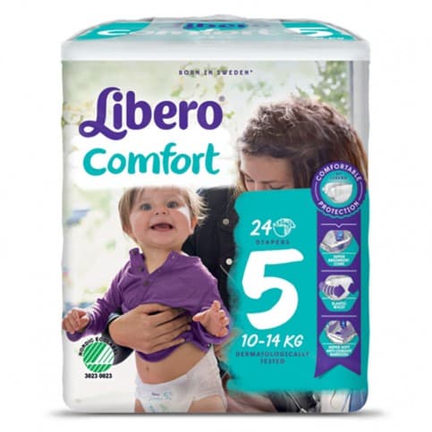 Libero Comfort Pannolini 10-14kg Taglia 5 24 Pezzi