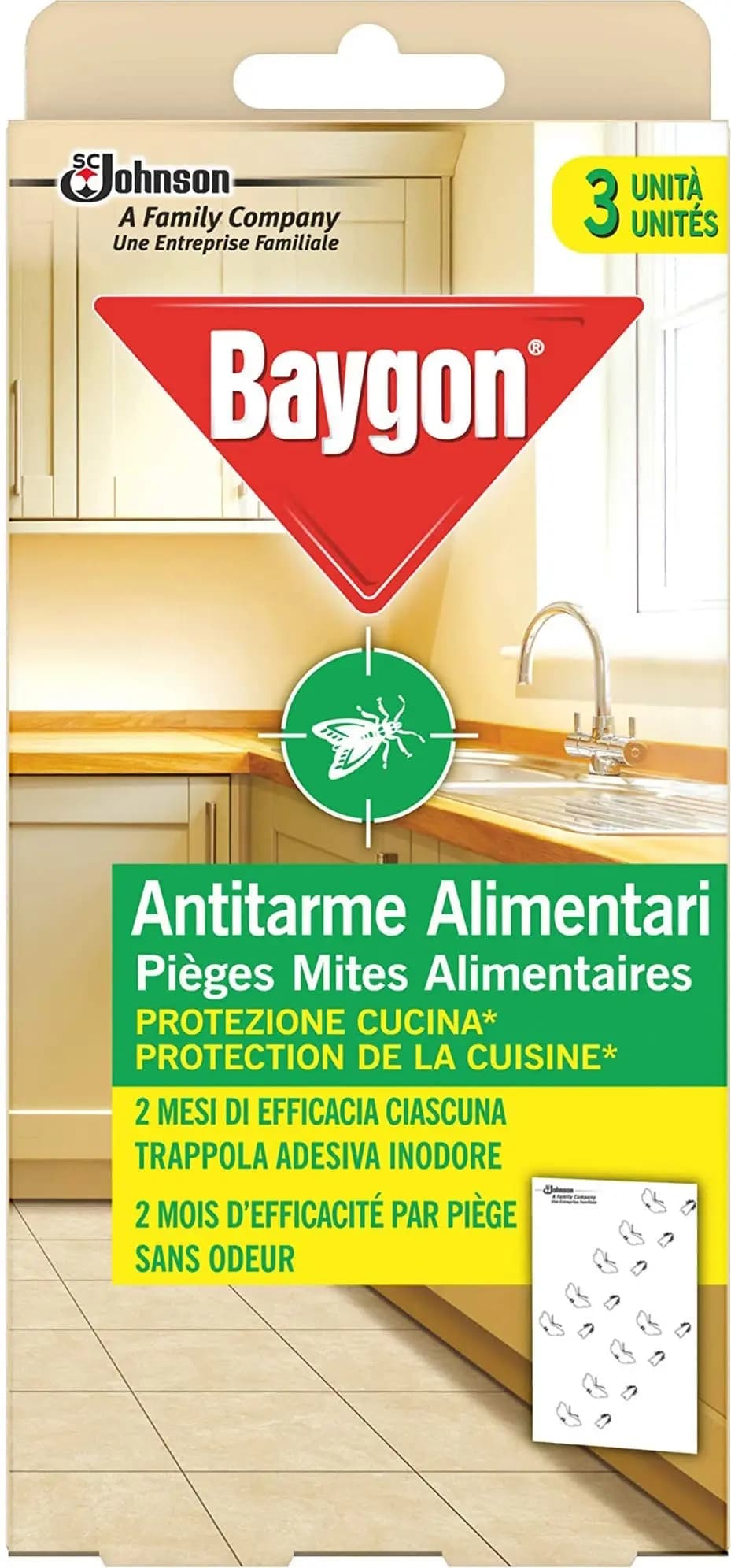 Baygon Antitarme Alimentare Protezione Cucina 3 Pezzi